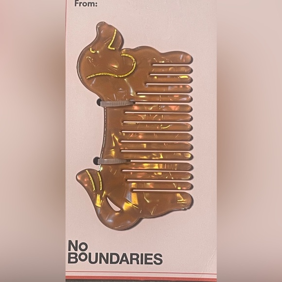 🔴 3/$12 No Boundaries Dog Hair Comb NIP Brown Mini Detangling Travel Comb 🐕 🐶 🪮 - Picture 5 of 6